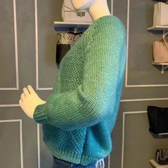 Worthington green/teal color loose sweater - Picture 8 of 11